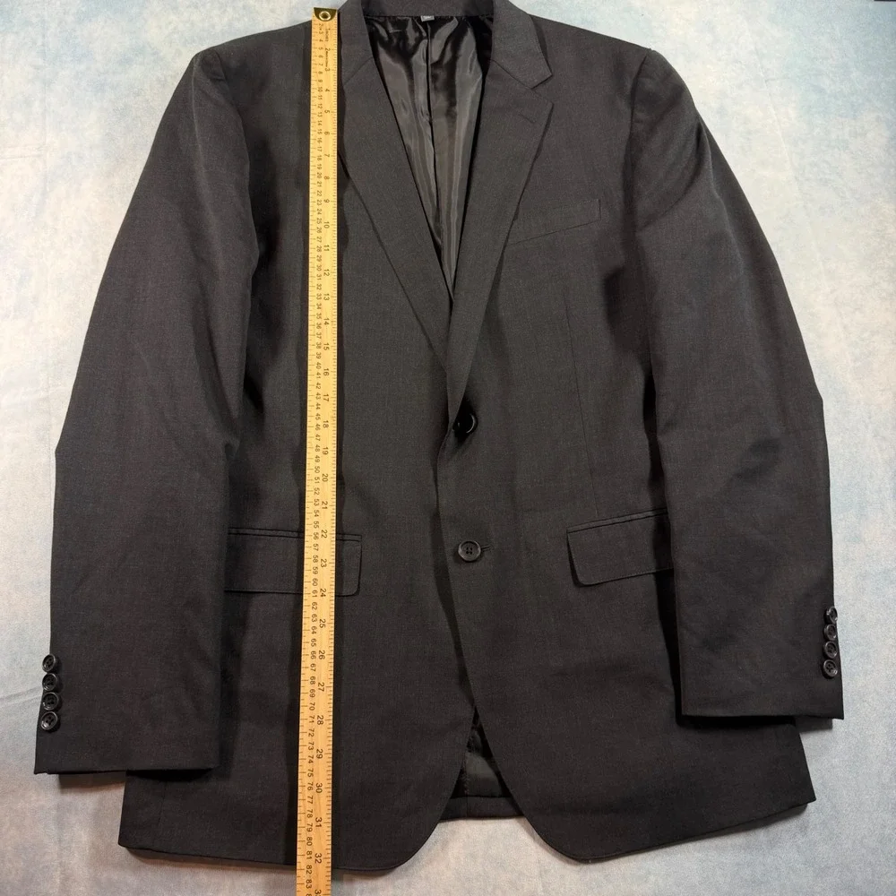 Bonobos Blazer Mens 42L Charcoal Grey Excellent Wool Slim Fit Suit Jacket 3003